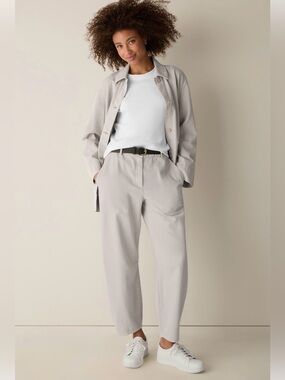 Eileen Fisher Organic Cotton Barrel Leg Pants
